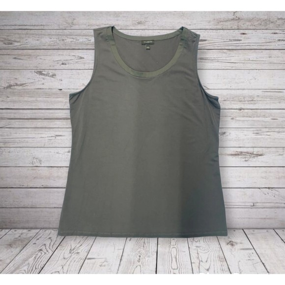 Talbots Tops - Talbots Women's Grey Scoop Neck Tank Size L